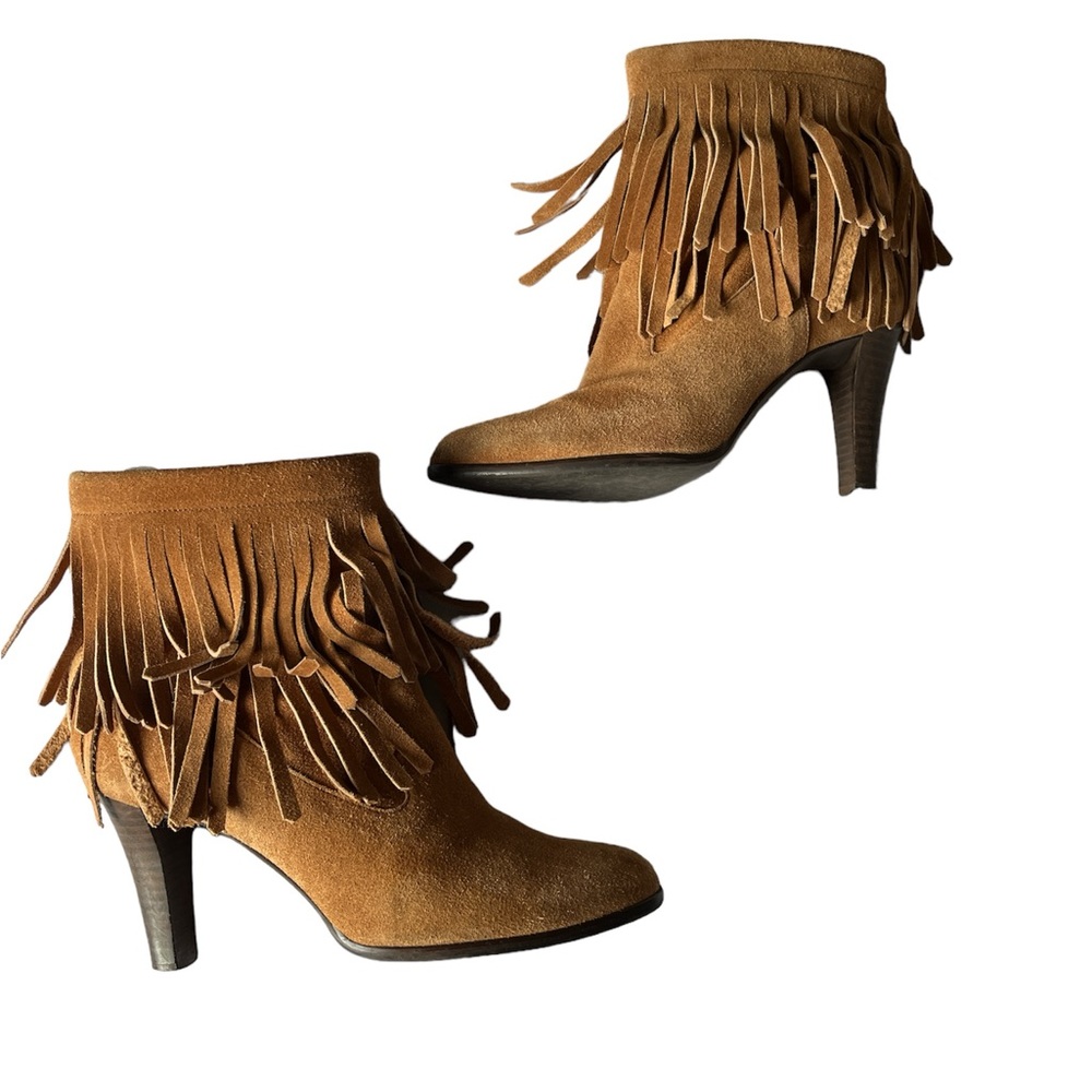 Meda genuine leather fringe western boots size 7US - Picture 3 of 11
